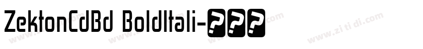 ZektonCdBd BoldItali字体转换